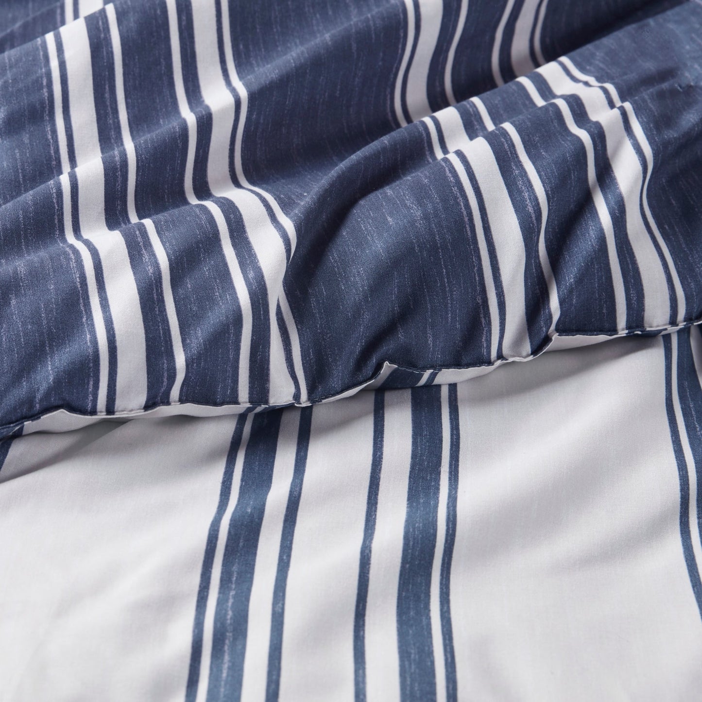 Intelligent Design Miles Navy Striped Reversible Comforter Set
