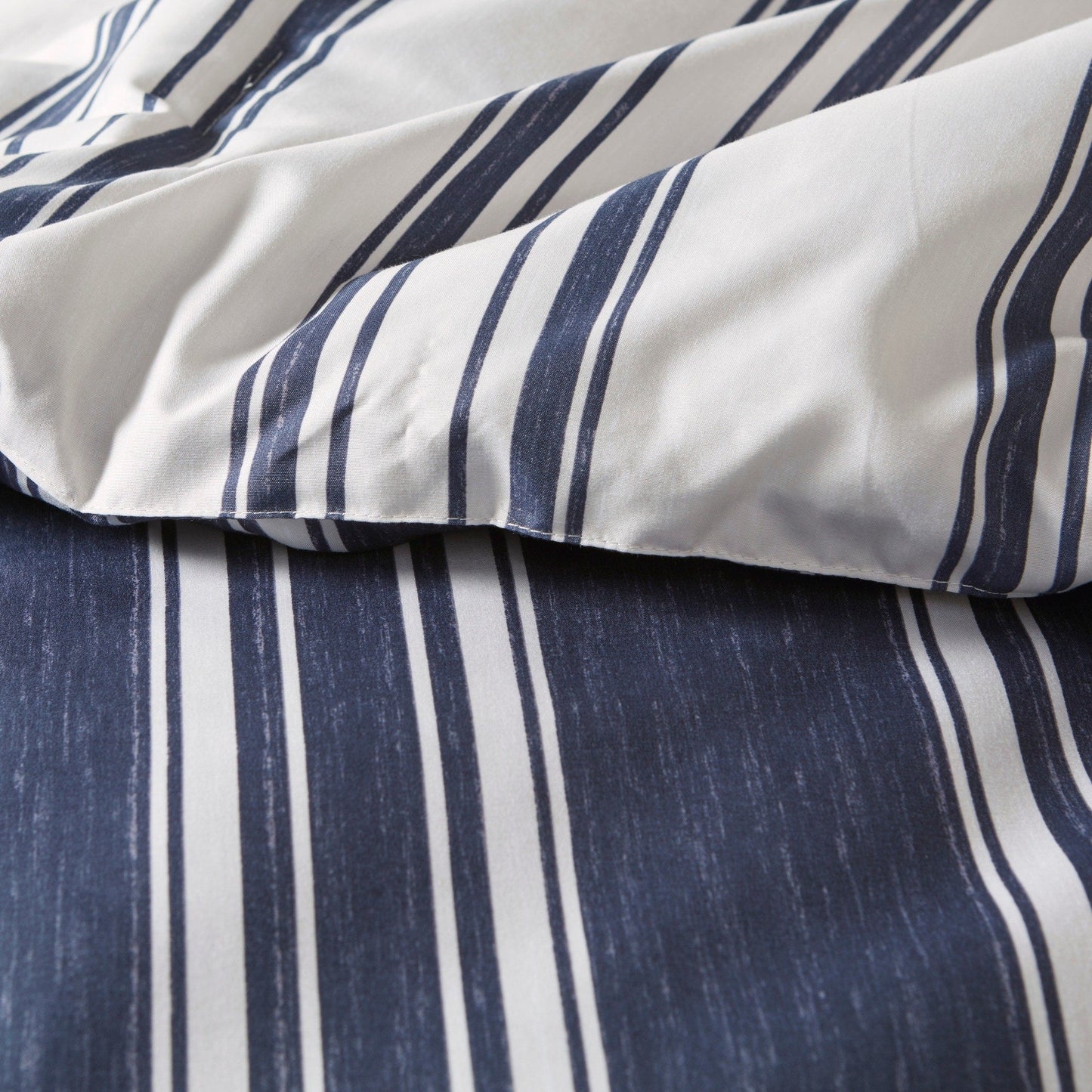 Intelligent Design Miles Navy Striped Reversible Comforter Set