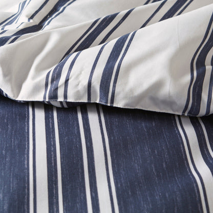 Intelligent Design Miles Navy Striped Reversible Comforter Set