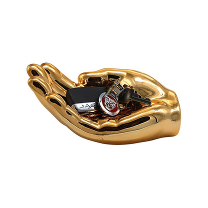 Interior Illusions Plus Bronze Hand Tray Decoration - 7.5 long