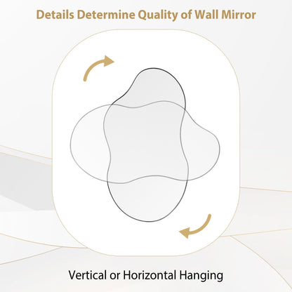 Irregular Wavy Antique Wall Mirror - 35.8×21.7