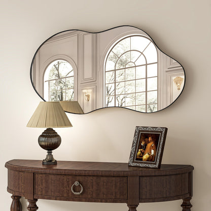 Irregular Wavy Antique Wall Mirror - 35.8×21.7