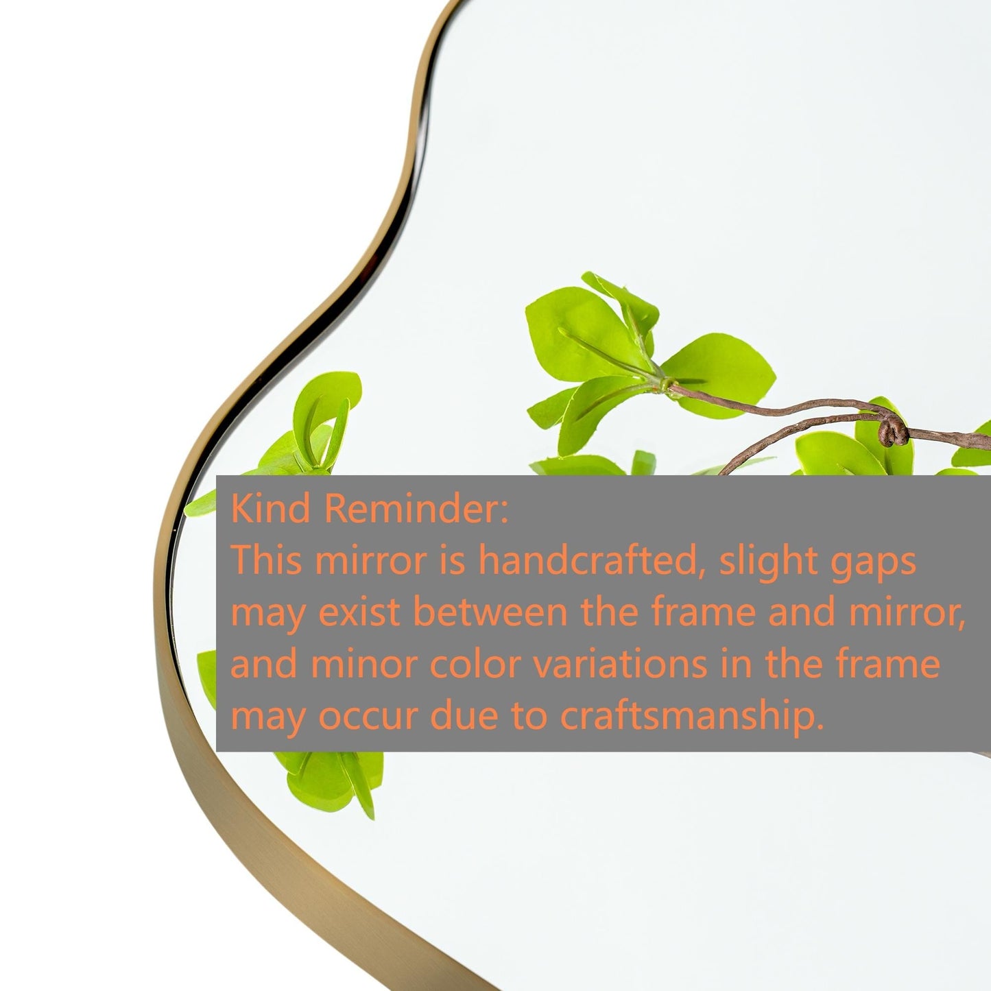 Irregular Wavy Antique Wall Mirror - 35.8×21.7