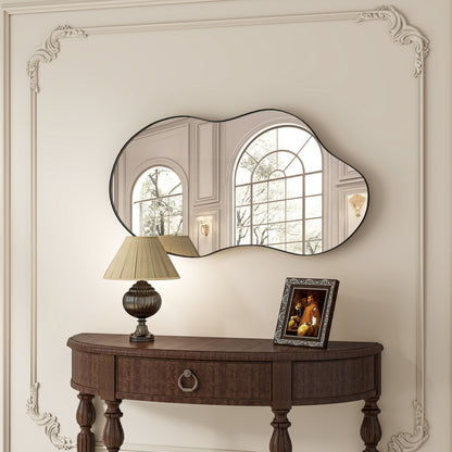 Irregular Wavy Antique Wall Mirror - 35.8×21.7