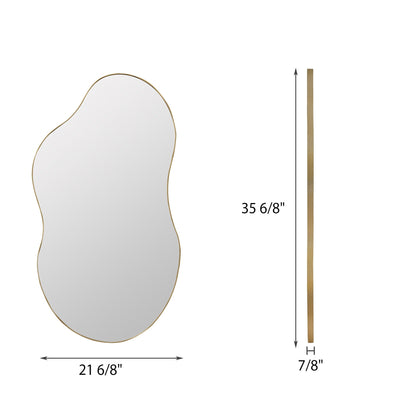 Irregular Wavy Antique Wall Mirror - 35.8×21.7