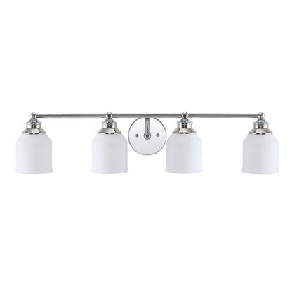 Jayne Iron/Frosted Glass Farmhouse Cottage LED Vanity Light, by JONATHAN Y
