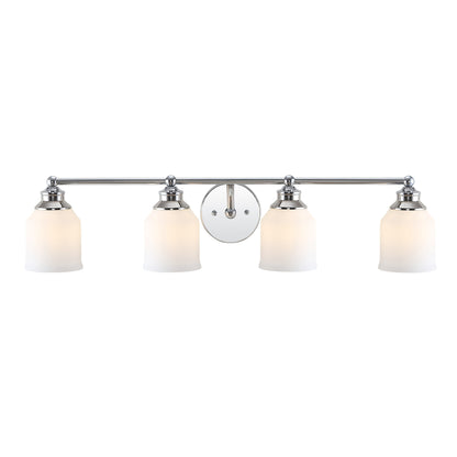 Jayne Iron/Frosted Glass Farmhouse Cottage LED Vanity Light, by JONATHAN Y