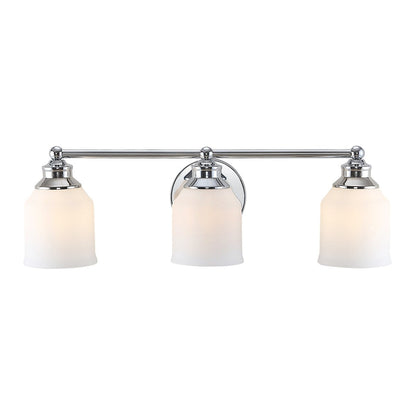 Jayne Iron/Frosted Glass Farmhouse Cottage LED Vanity Light, by JONATHAN Y
