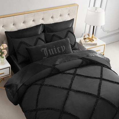 Juicy Couture Diamond Ruffle Reversible Comforter Set