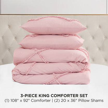 Juicy Couture Diamond Ruffle Reversible Comforter Set