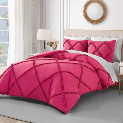 Juicy Couture Diamond Ruffle Reversible Comforter Set