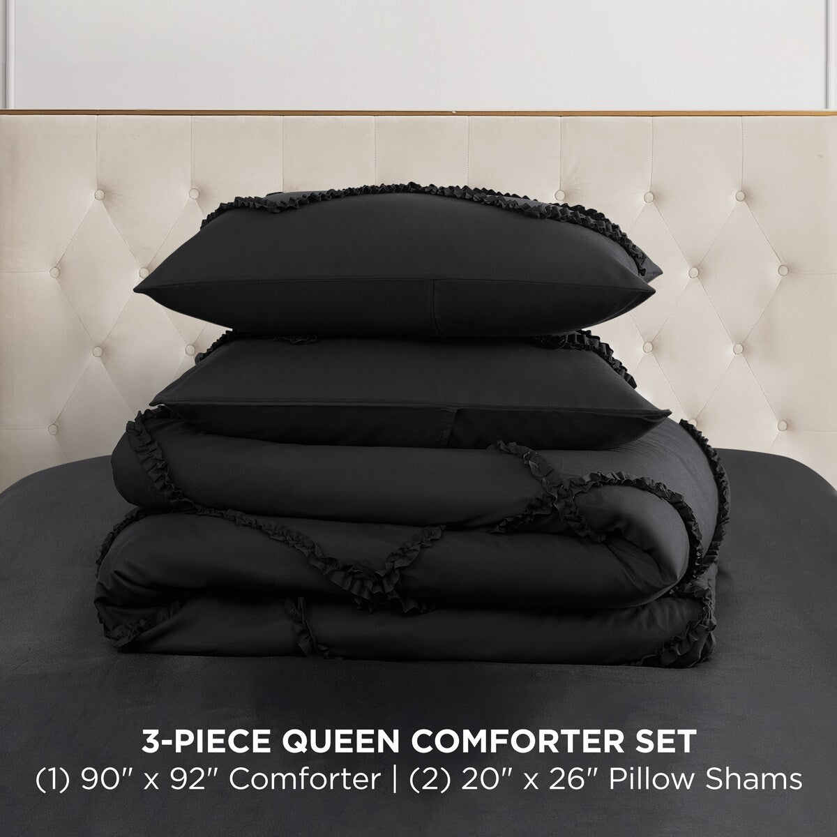 Juicy Couture Diamond Ruffle Reversible Comforter Set