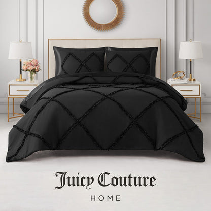 Juicy Couture Diamond Ruffle Reversible Comforter Set
