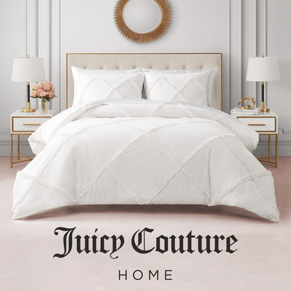Juicy Couture Diamond Ruffle Reversible Comforter Set