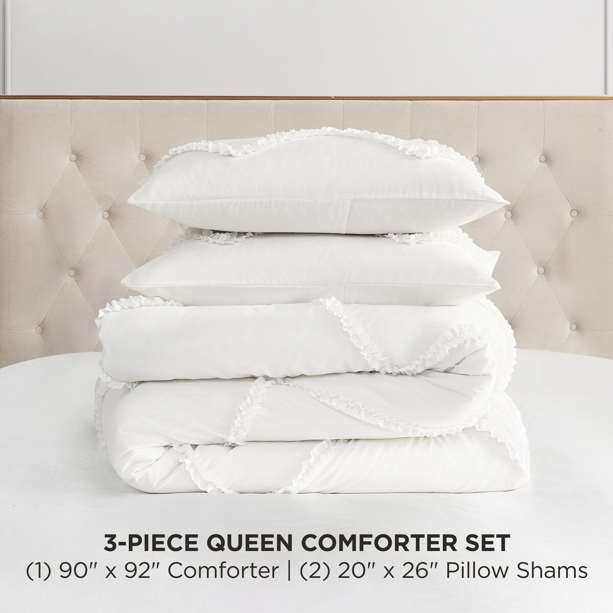 Juicy Couture Diamond Ruffle Reversible Comforter Set