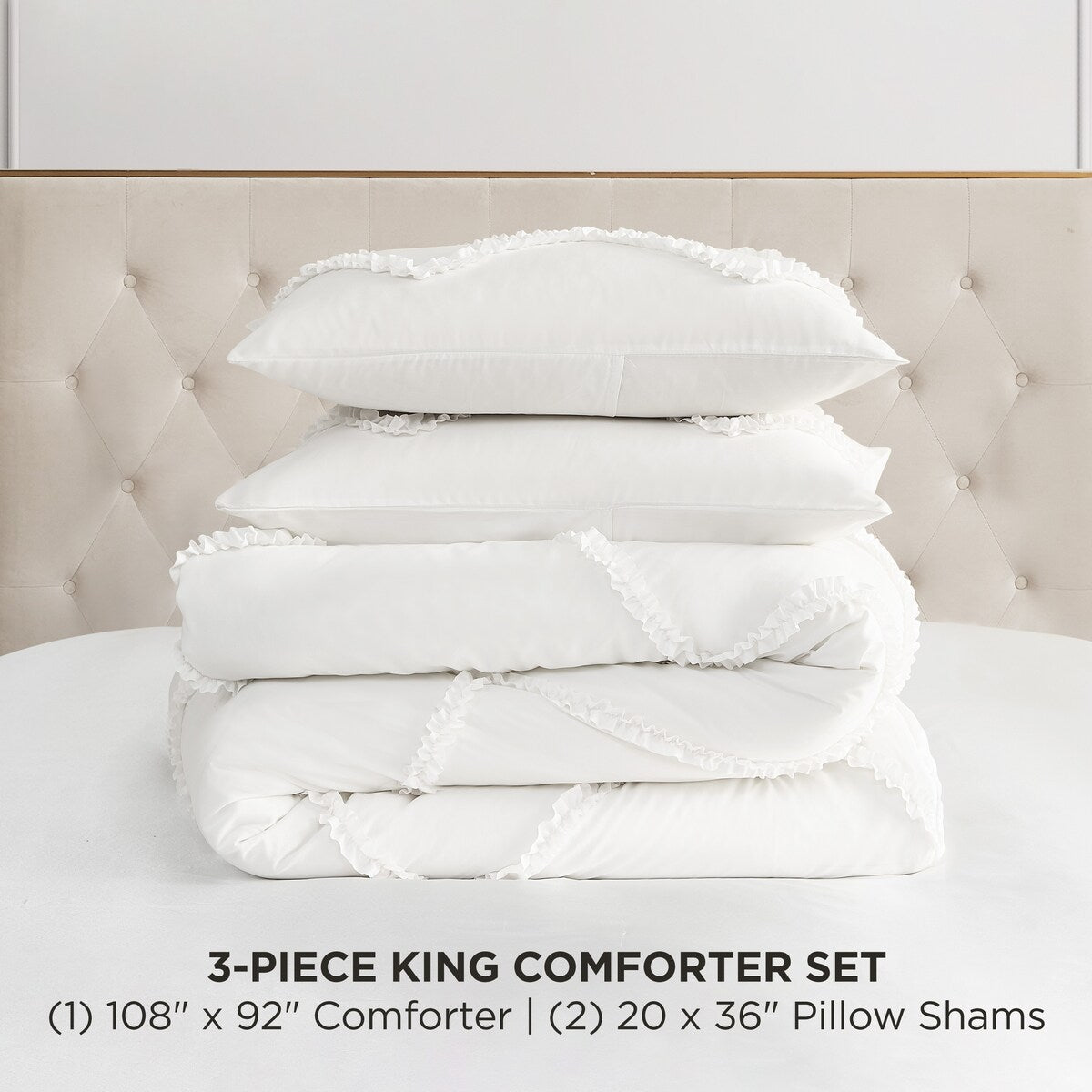 Juicy Couture Diamond Ruffle Reversible Comforter Set