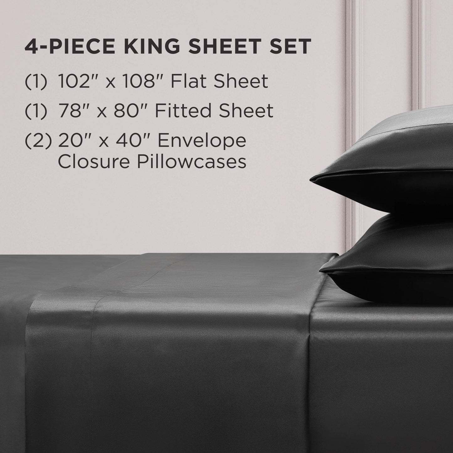 Juicy Couture Silky Satin Sheet Set