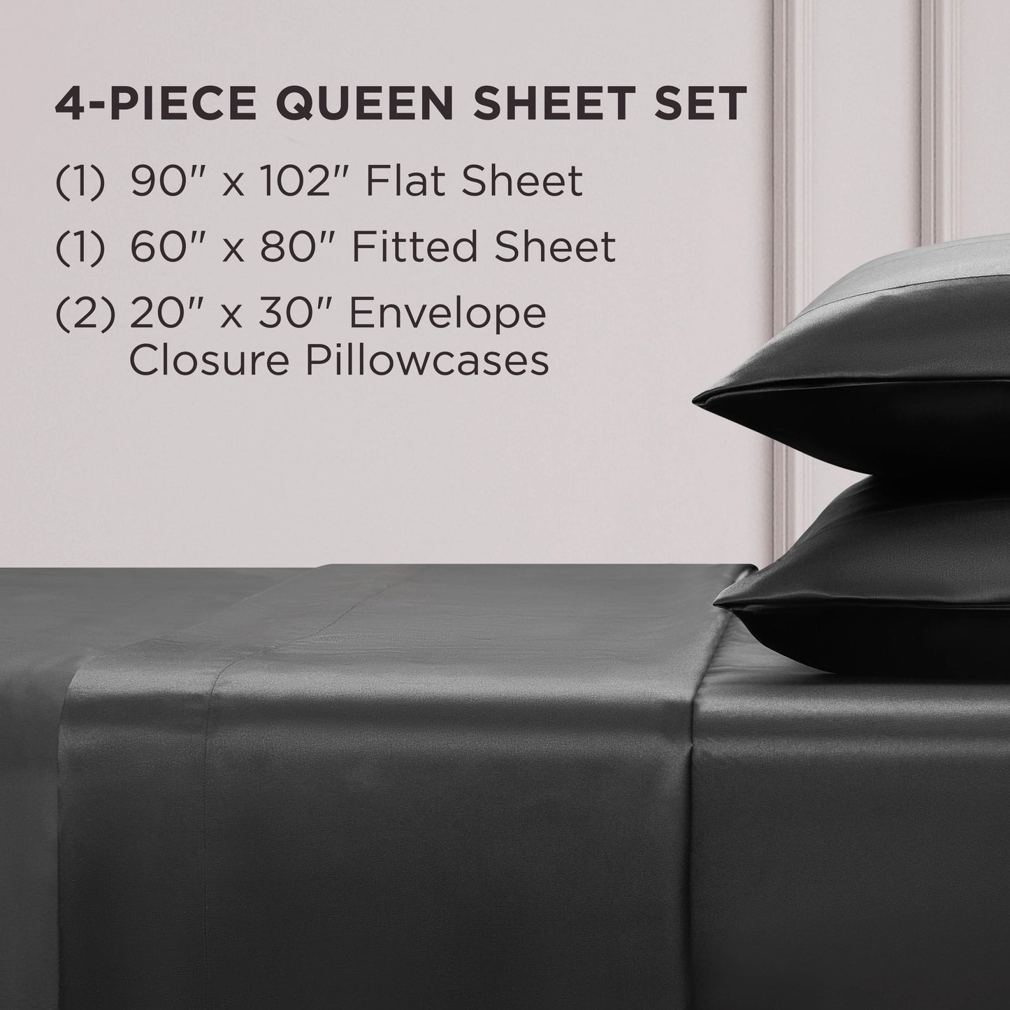 Juicy Couture Silky Satin Sheet Set