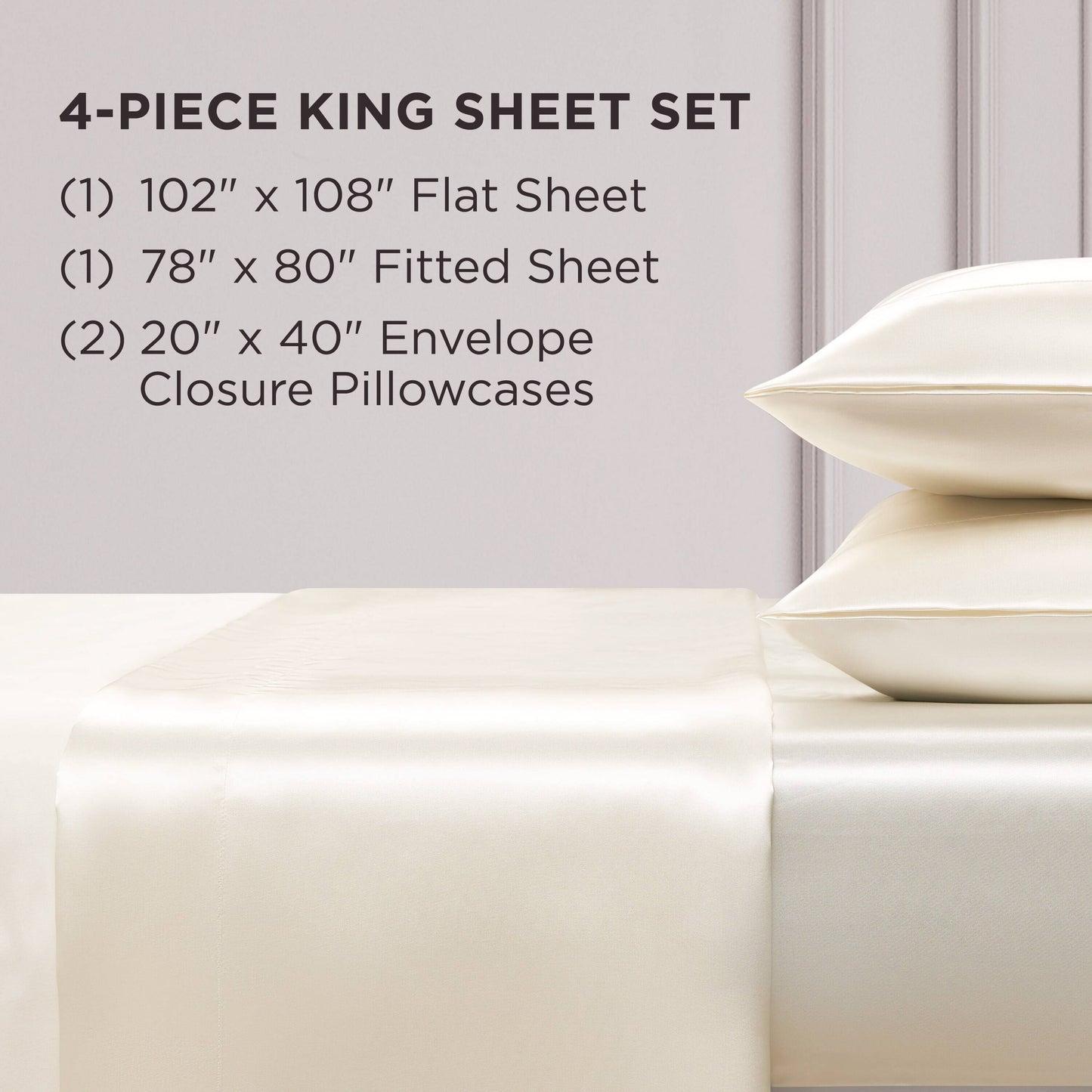 Juicy Couture Silky Satin Sheet Set