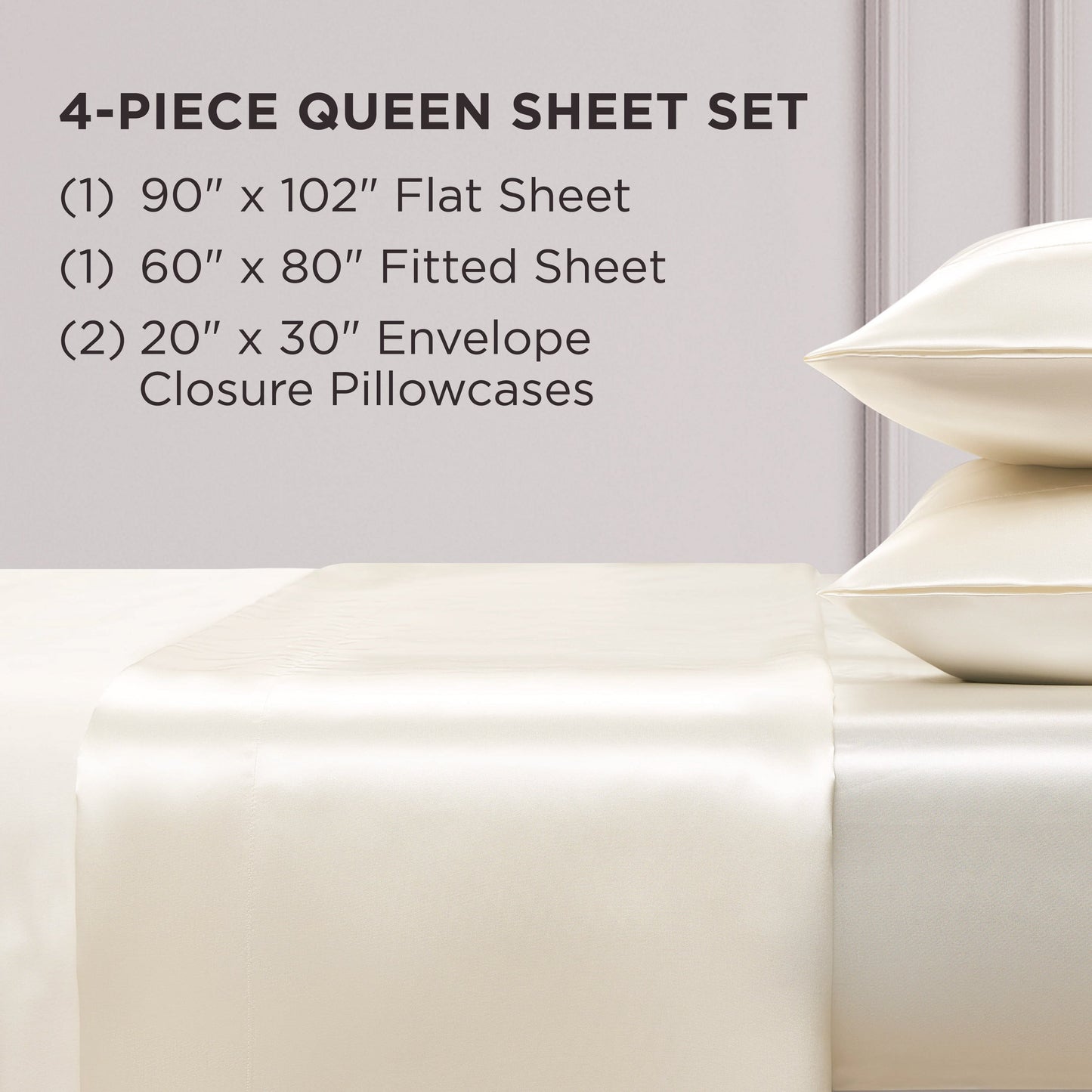 Juicy Couture Silky Satin Sheet Set