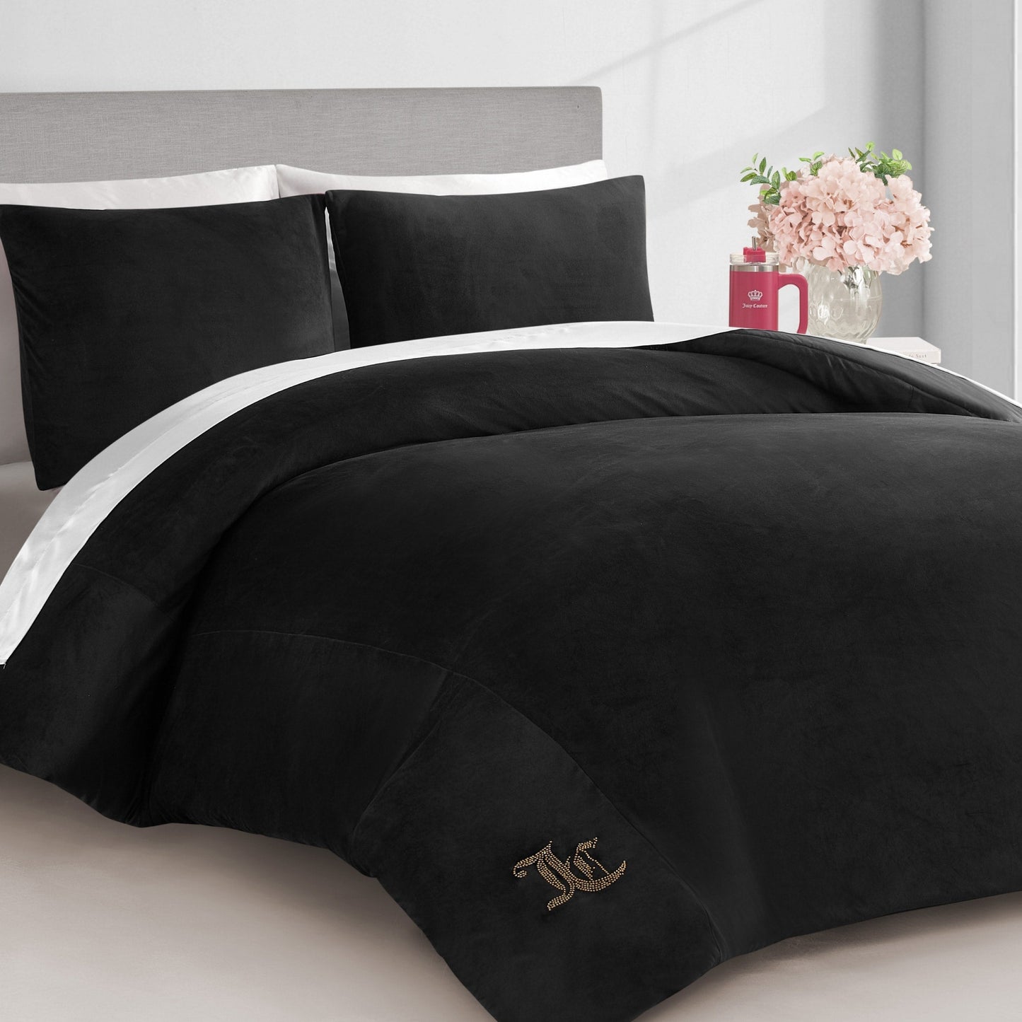 Juicy Couture Solid Velour Comforter and Sham Sets