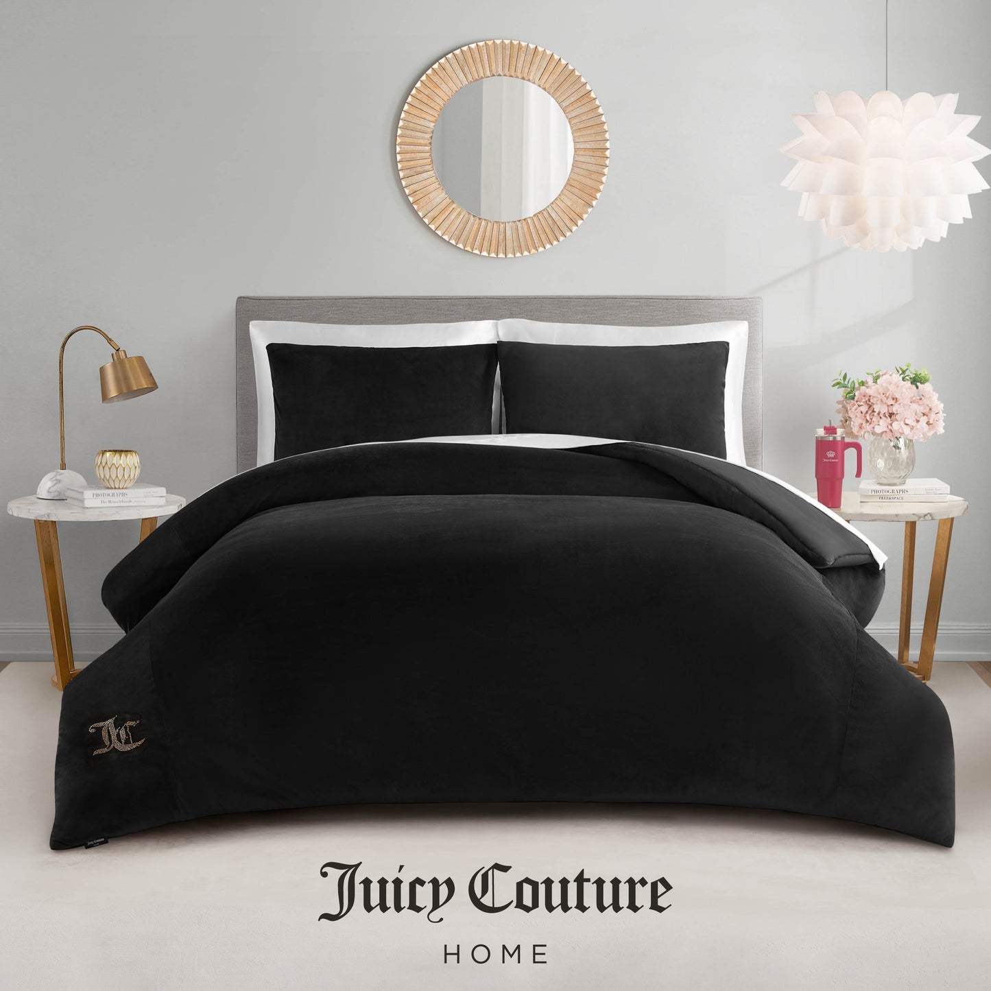 Juicy Couture Solid Velour Comforter and Sham Sets