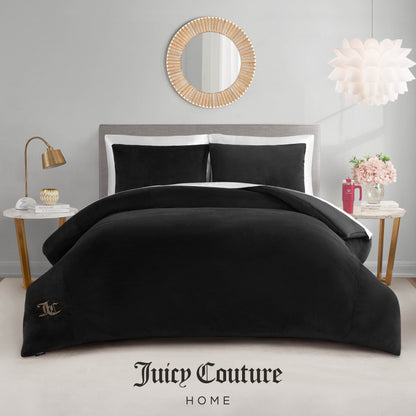 Juicy Couture Solid Velour Comforter and Sham Sets