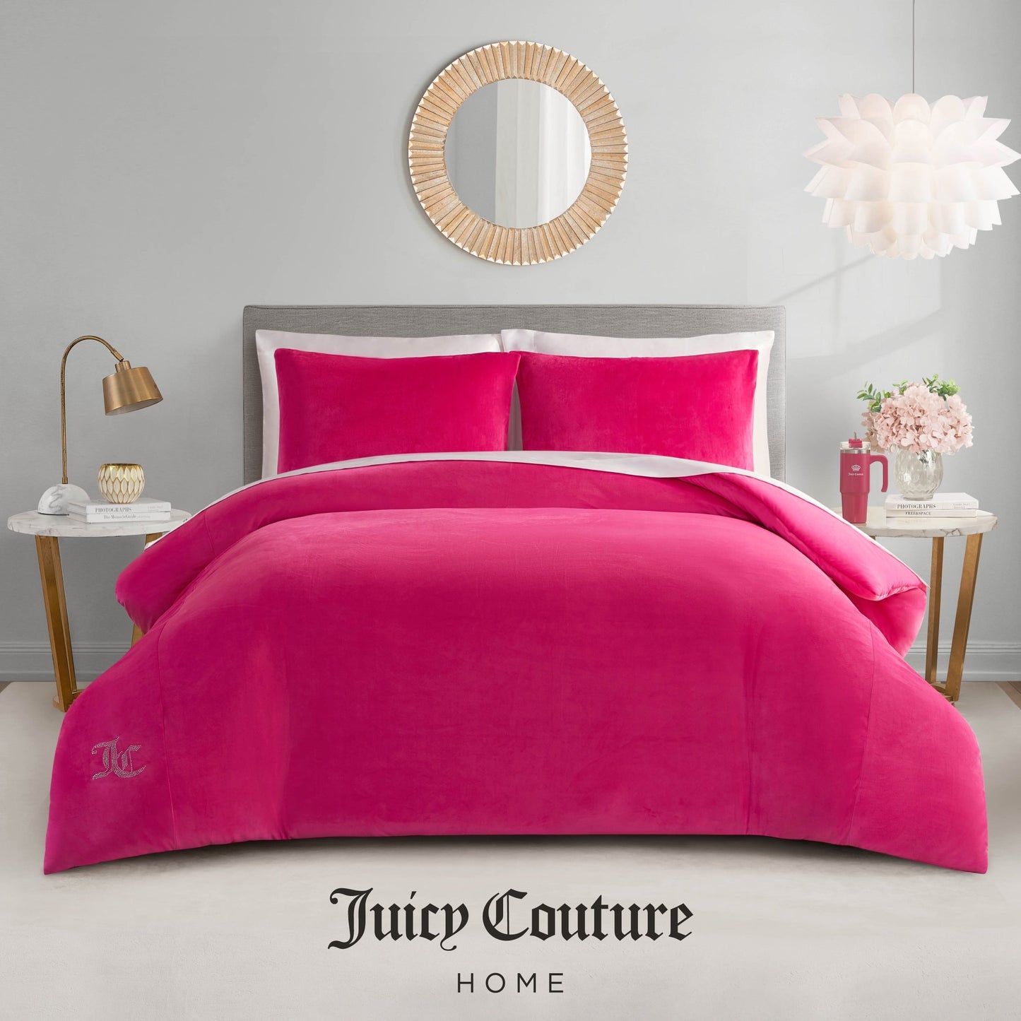 Juicy Couture Solid Velour Comforter and Sham Sets