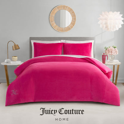 Juicy Couture Solid Velour Comforter and Sham Sets