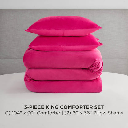 Juicy Couture Solid Velour Comforter and Sham Sets