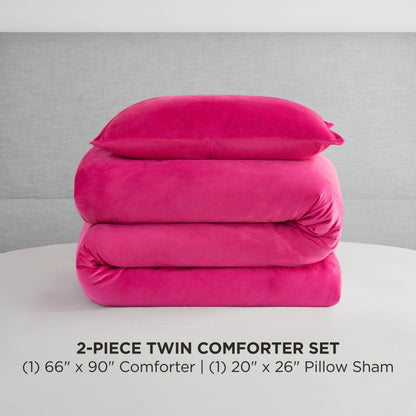 Juicy Couture Solid Velour Comforter and Sham Sets