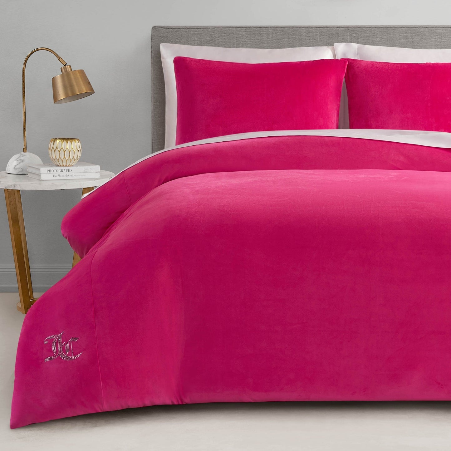Juicy Couture Solid Velour Comforter and Sham Sets