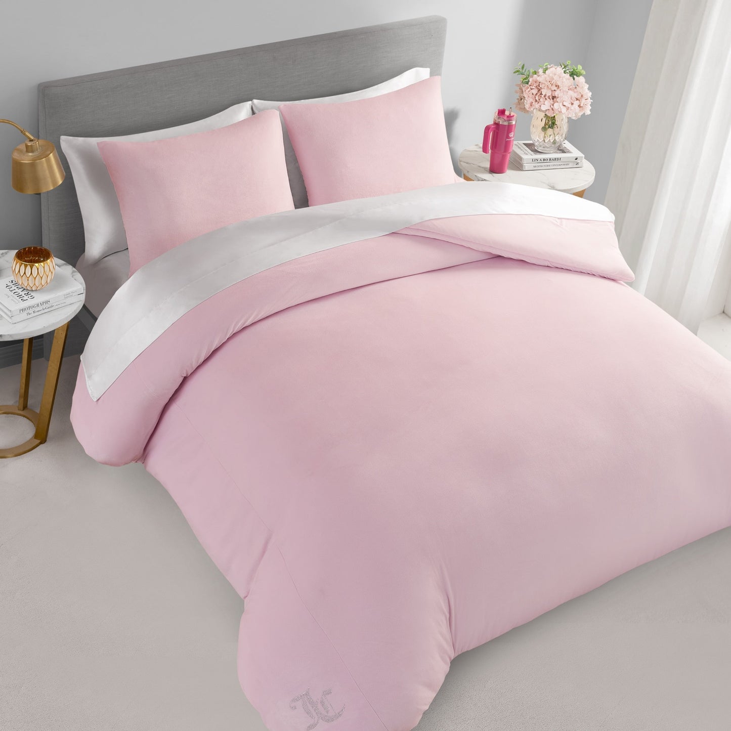 Juicy Couture Solid Velour Comforter and Sham Sets