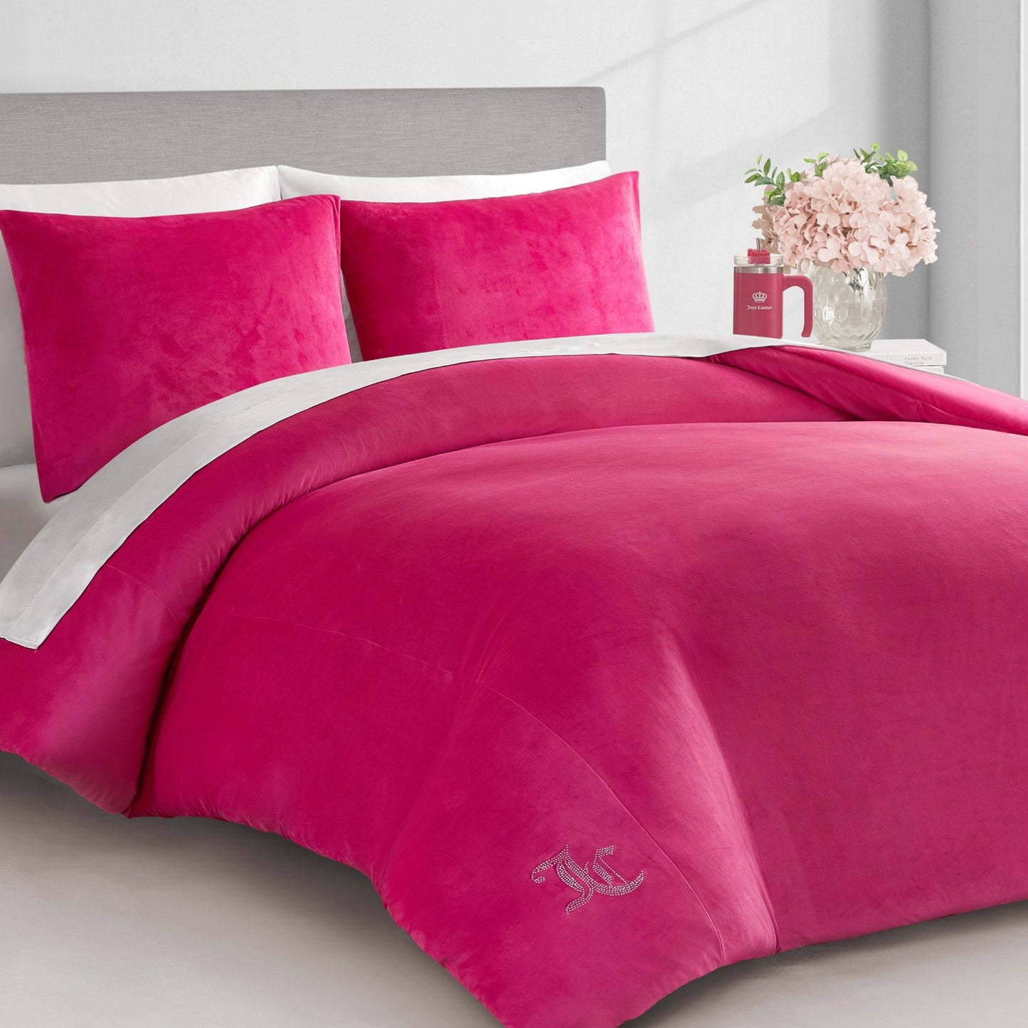 Juicy Couture Solid Velour Comforter and Sham Sets