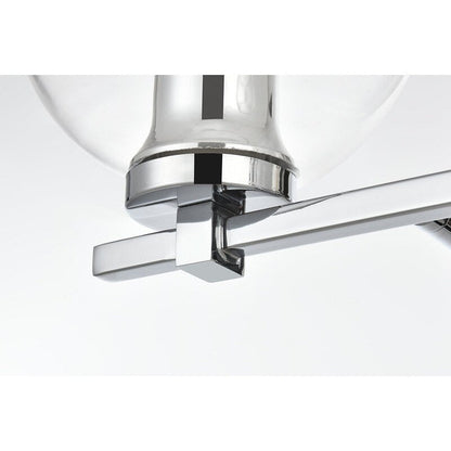 Julian 1 Light Black and Clear Bath Sconce