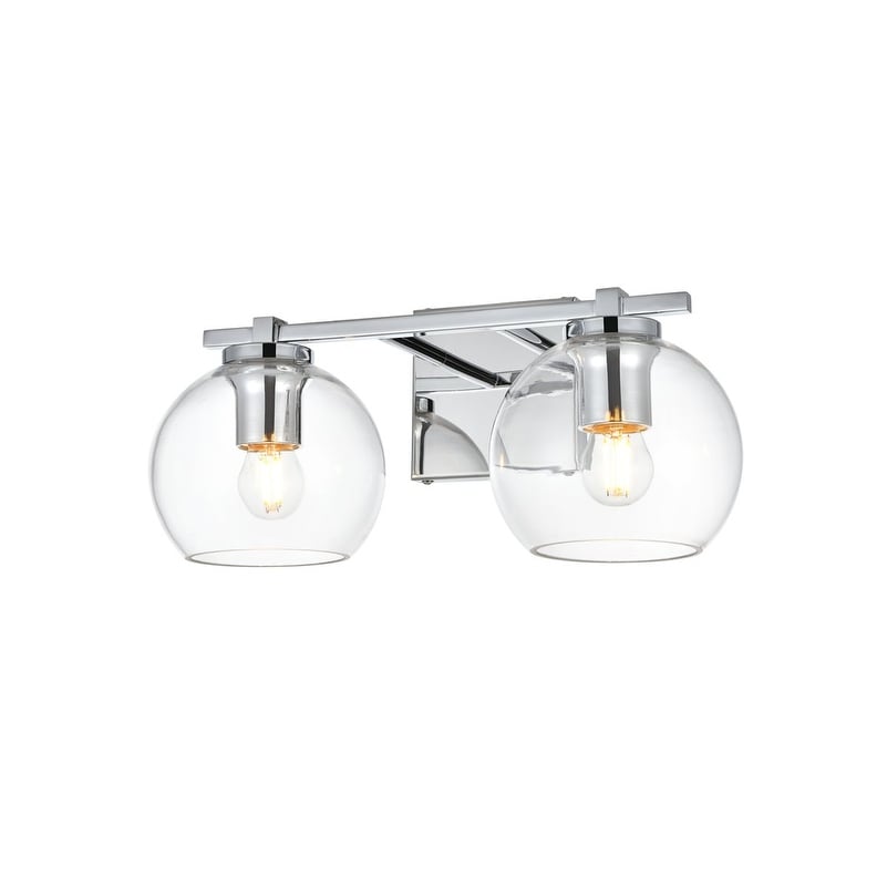 Julian 1 Light Black and Clear Bath Sconce