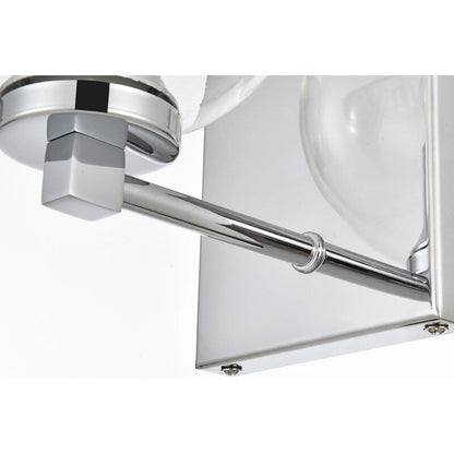 Julian 1 Light Black and Clear Bath Sconce