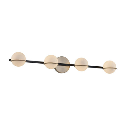 Justice Design Group EVOLV Fusion Centric 4-Light Bath Bar with Opal Glass Shade