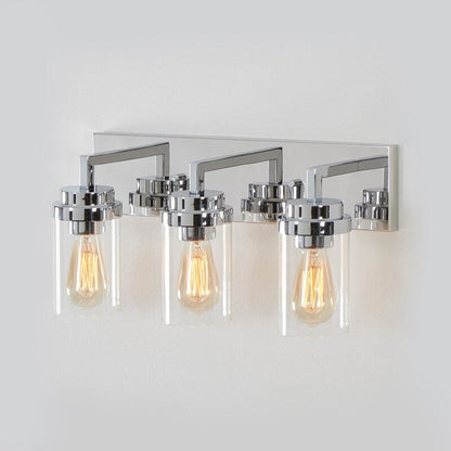KAWOTI 3 Light Bathroom Vanity Light with Clear Glass Shade