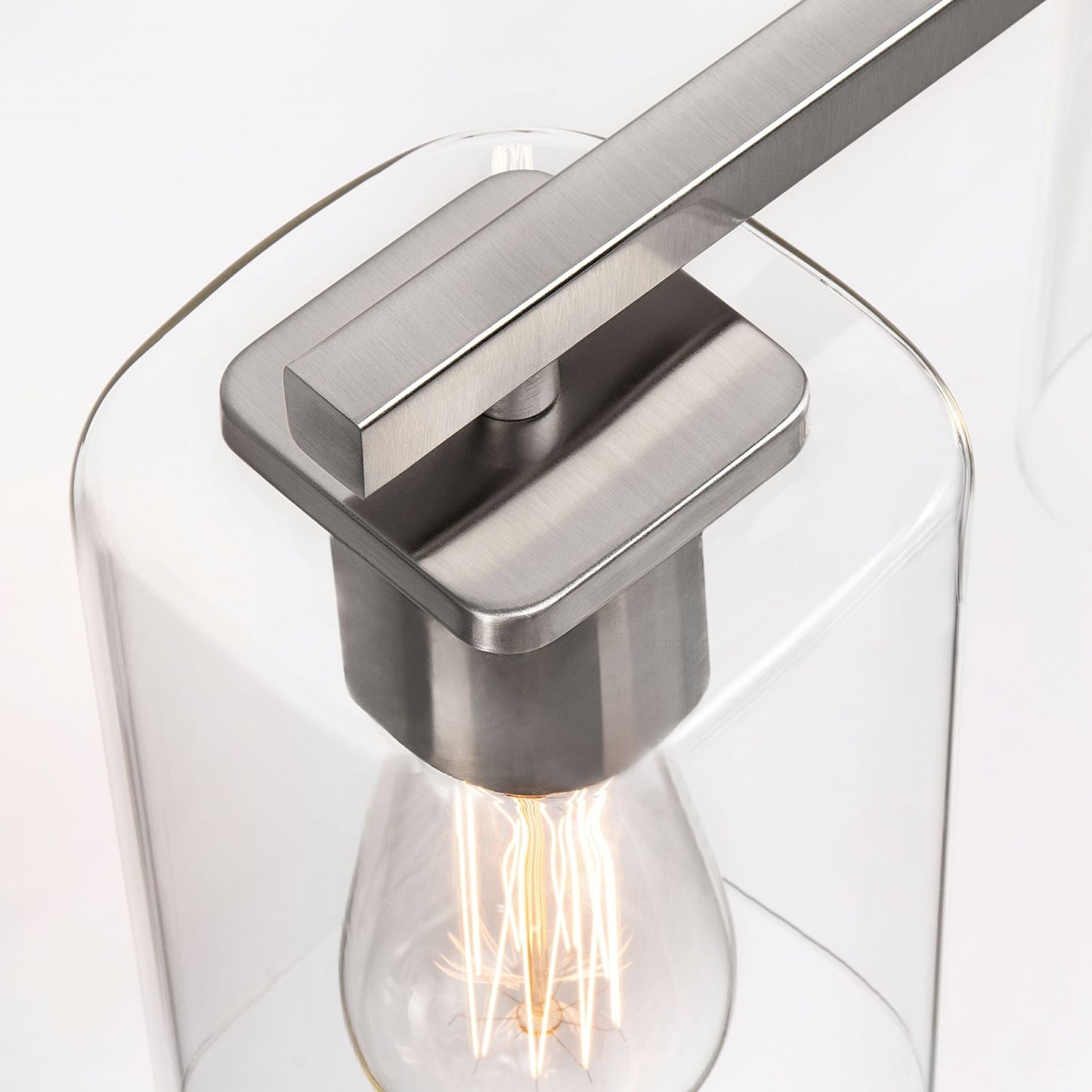 KAWOTI 3 Light Bathroom Vanity Light with rectangular Glass Shade