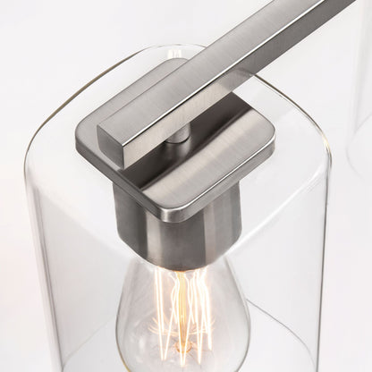 KAWOTI 3 Light Bathroom Vanity Light with rectangular Glass Shade