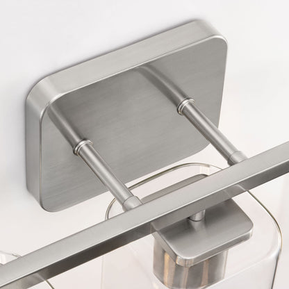 KAWOTI 3 Light Bathroom Vanity Light with rectangular Glass Shade