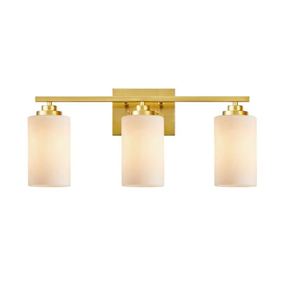 KAWOTI 3-Light Dimmable Bathroom Vanity Light with Frosted White Glass