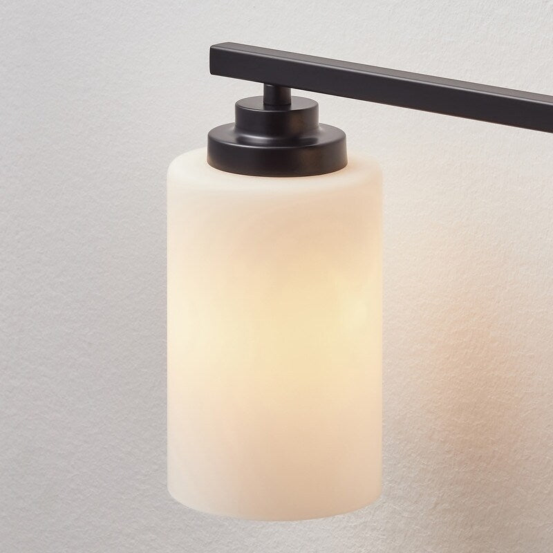 KAWOTI 4-Light Dimmable Bathroom Vanity Light with Frosted White Glass