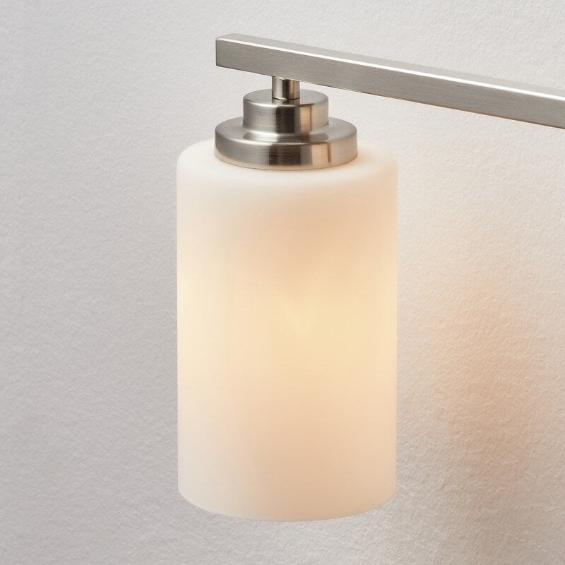 KAWOTI 4-Light Dimmable Bathroom Vanity Light with Frosted White Glass