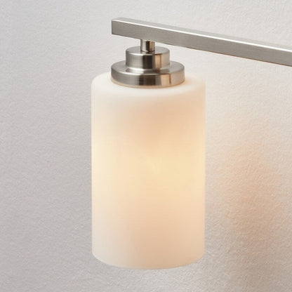 KAWOTI 4-Light Dimmable Bathroom Vanity Light with Frosted White Glass