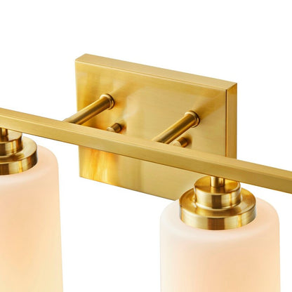 KAWOTI 4-Light Dimmable Bathroom Vanity Light with Frosted White Glass