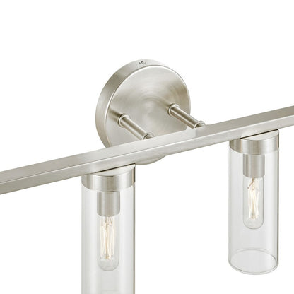 KAWOTI 4-light Modern Dimmable Bathroom Vanity Light with Clear Glass