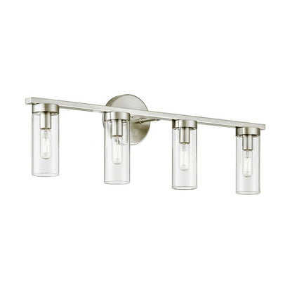 KAWOTI 4-light Modern Dimmable Bathroom Vanity Light with Clear Glass