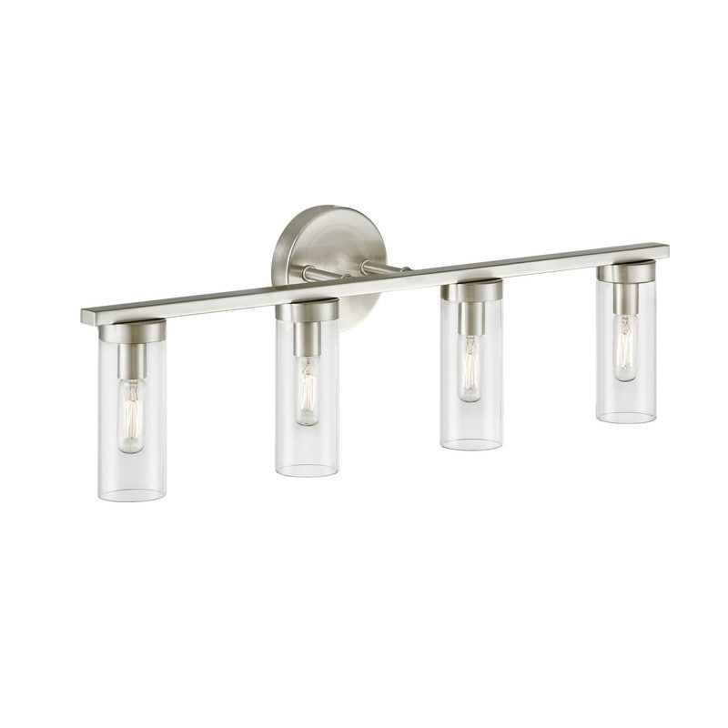 KAWOTI 4-light Modern Dimmable Bathroom Vanity Light with Clear Glass